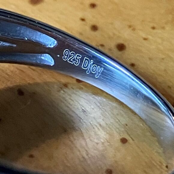 Natural White Diamond Sterling Silver Ring Size 10 - Picture 6 of 9